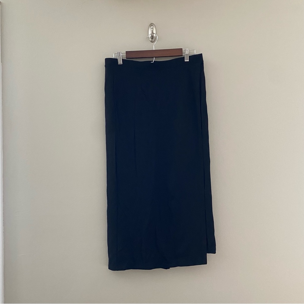 BETABRAND The Sassiest Pant Crop Overlay Maxi Skirt in Black Size Large Long - Picture 2 of 6